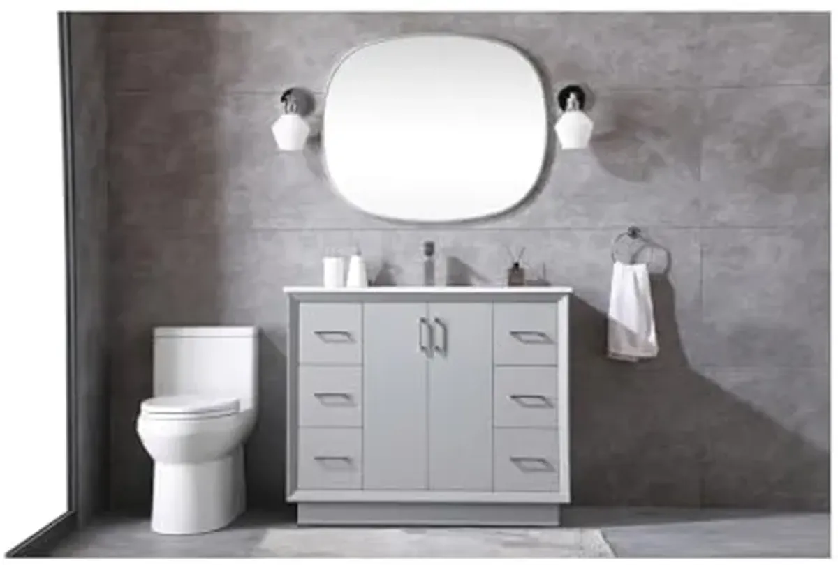 Elegant Lighting 42 Inch Single Bathroom Vanity in Grey