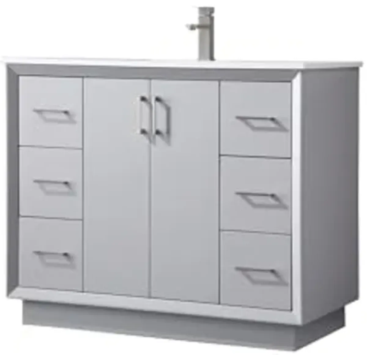 Elegant Lighting 42 Inch Single Bathroom Vanity in Grey