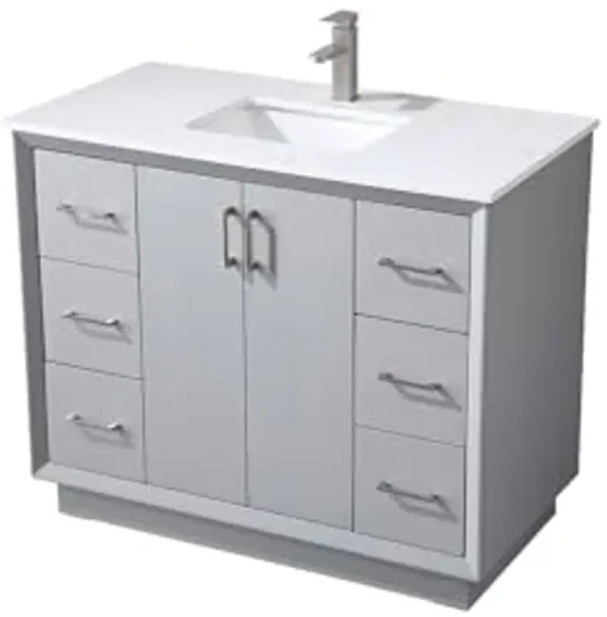 Elegant Lighting 42 Inch Single Bathroom Vanity in Grey