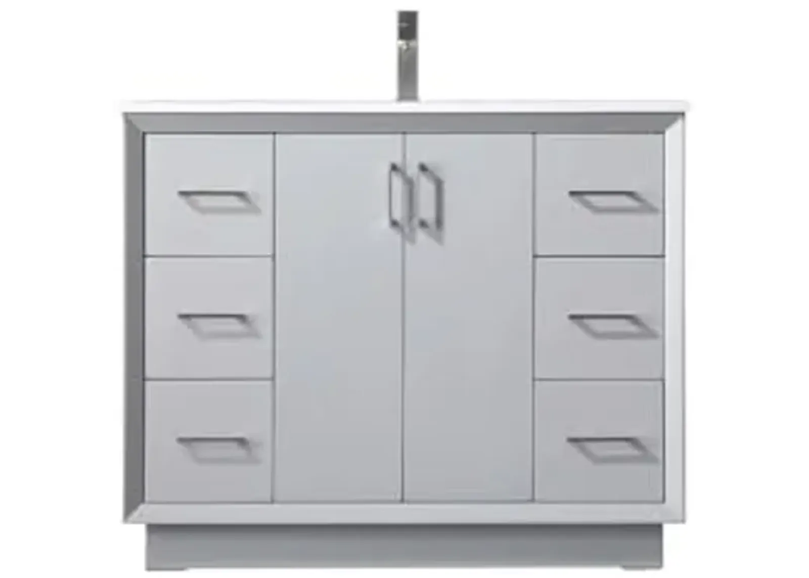 Elegant Lighting 42 Inch Single Bathroom Vanity in Grey