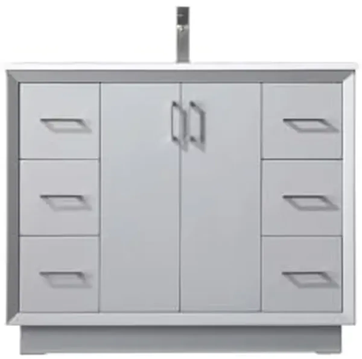 Elegant Lighting 42 Inch Single Bathroom Vanity in Grey