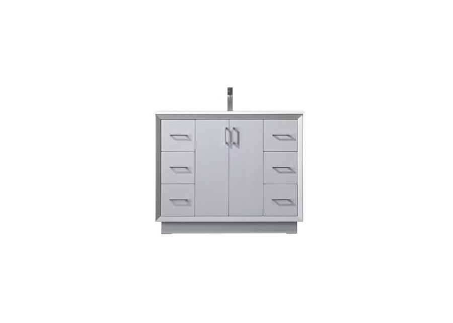 Elegant Lighting 42 Inch Single Bathroom Vanity in Grey