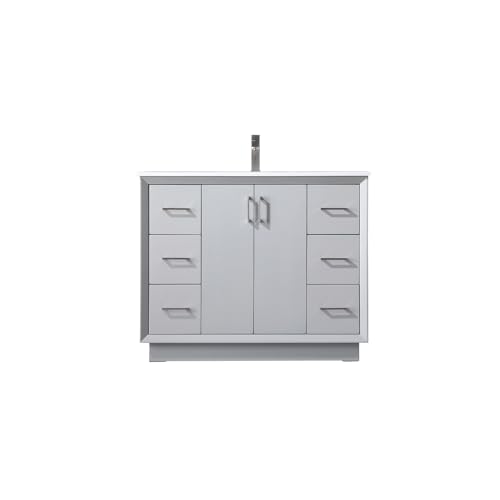 Elegant Lighting 42 Inch Single Bathroom Vanity in Grey