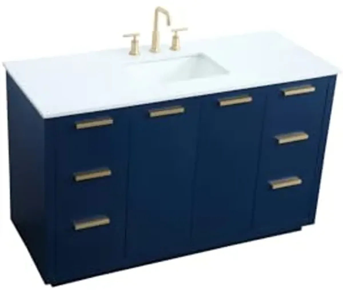 Elegant Lighting 54 Inch Single Bathroom Vanity in Blue