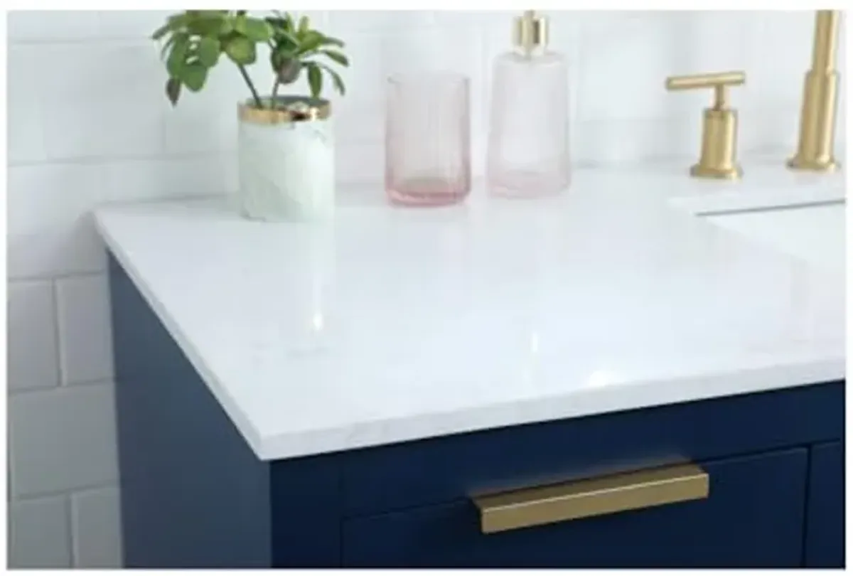 Elegant Lighting 54 Inch Single Bathroom Vanity in Blue