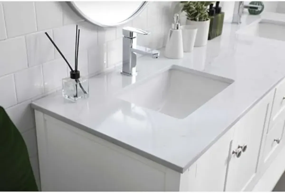 Elegant Lighting 72 Inch Double Bathroom Vanity in White