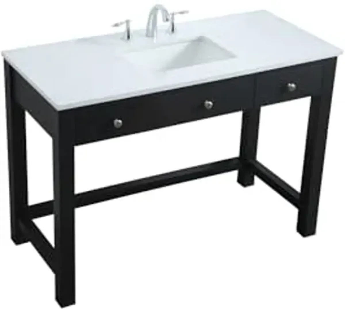 Elegant Lighting 48 Inch Ada Compliant Bathroom Vanity in Black