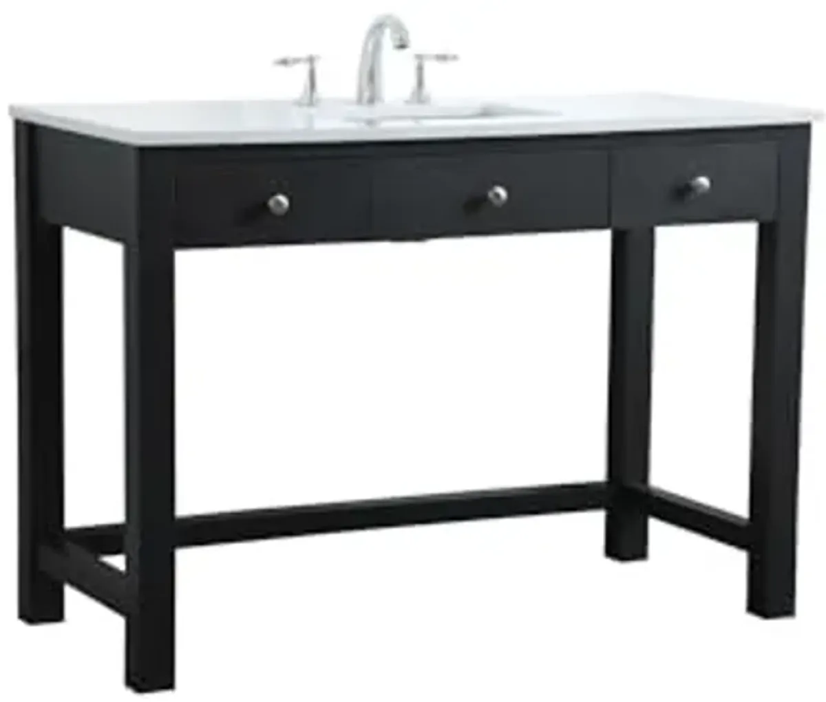 Elegant Lighting 48 Inch Ada Compliant Bathroom Vanity in Black