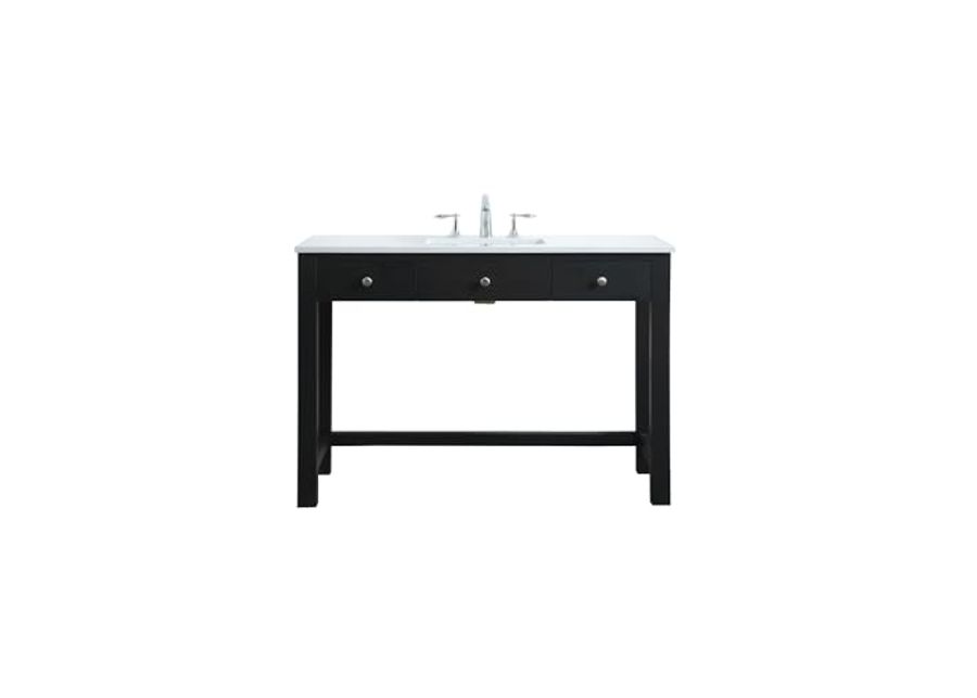 Elegant Lighting 48 Inch Ada Compliant Bathroom Vanity in Black