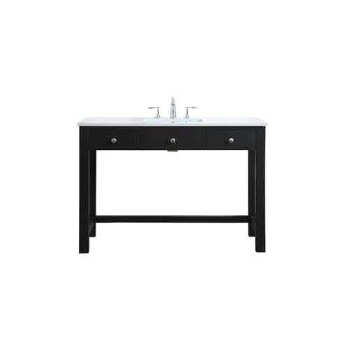 Elegant Lighting 48 Inch Ada Compliant Bathroom Vanity in Black