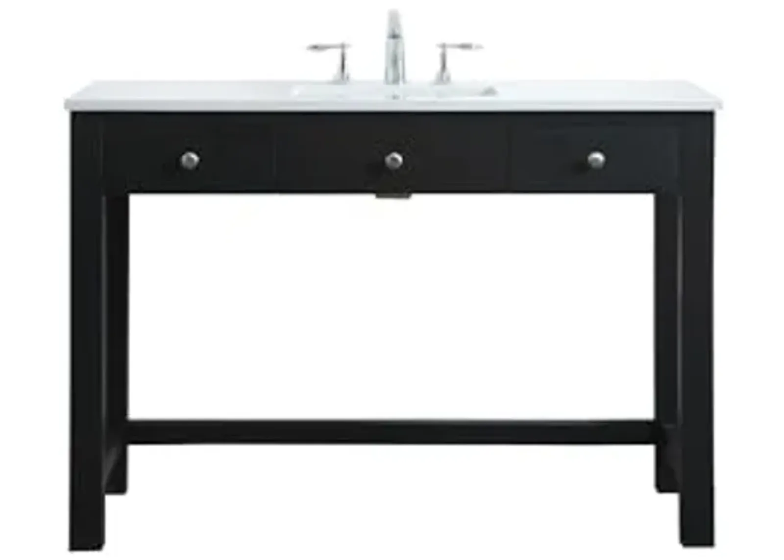 Elegant Lighting 48 Inch Ada Compliant Bathroom Vanity in Black