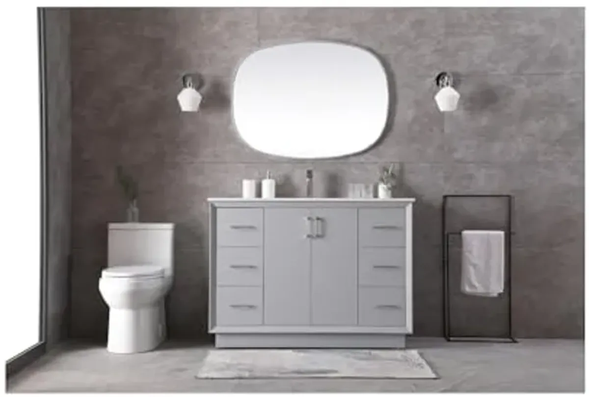 Elegant Lighting 48 Inch Single Bathroom Vanity in Grey