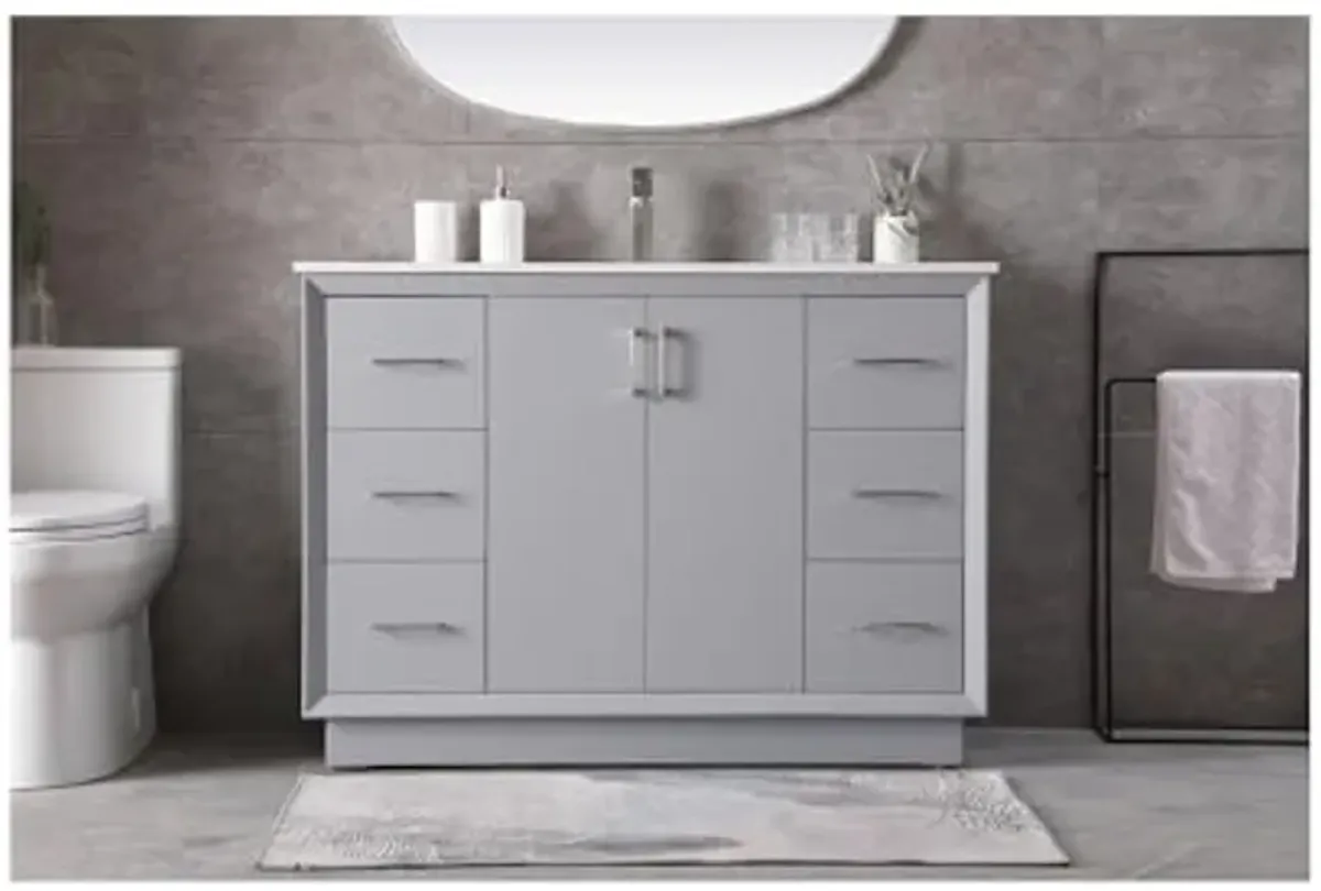 Elegant Lighting 48 Inch Single Bathroom Vanity in Grey