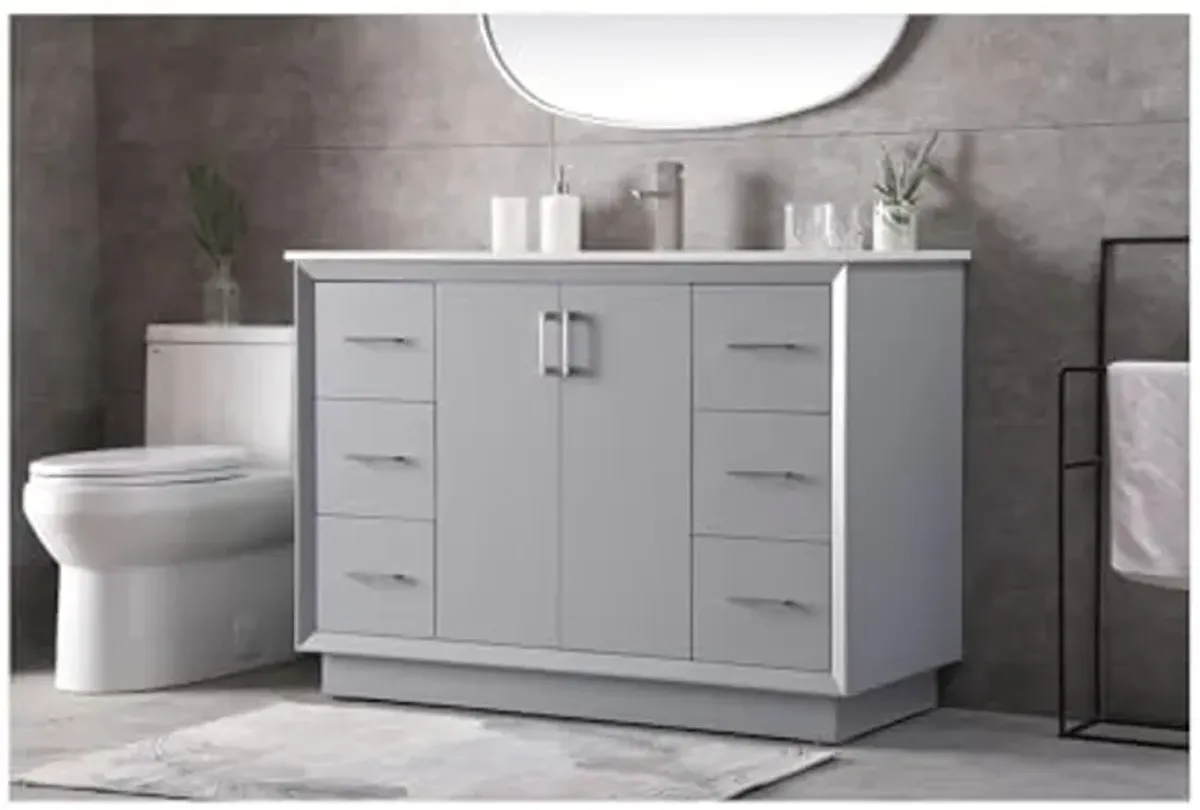 Elegant Lighting 48 Inch Single Bathroom Vanity in Grey