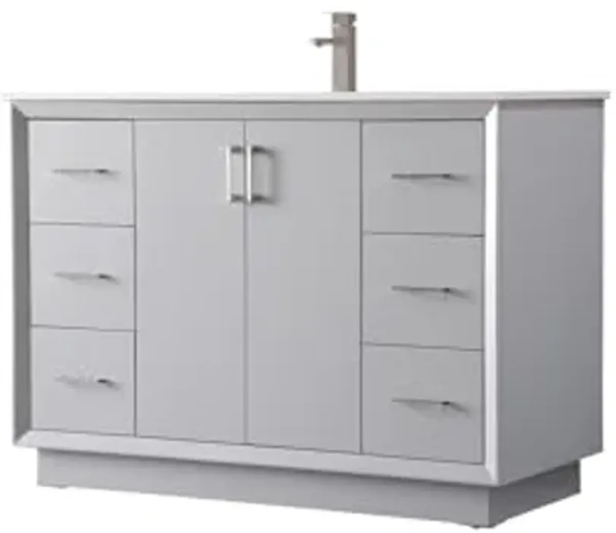 Elegant Lighting 48 Inch Single Bathroom Vanity in Grey