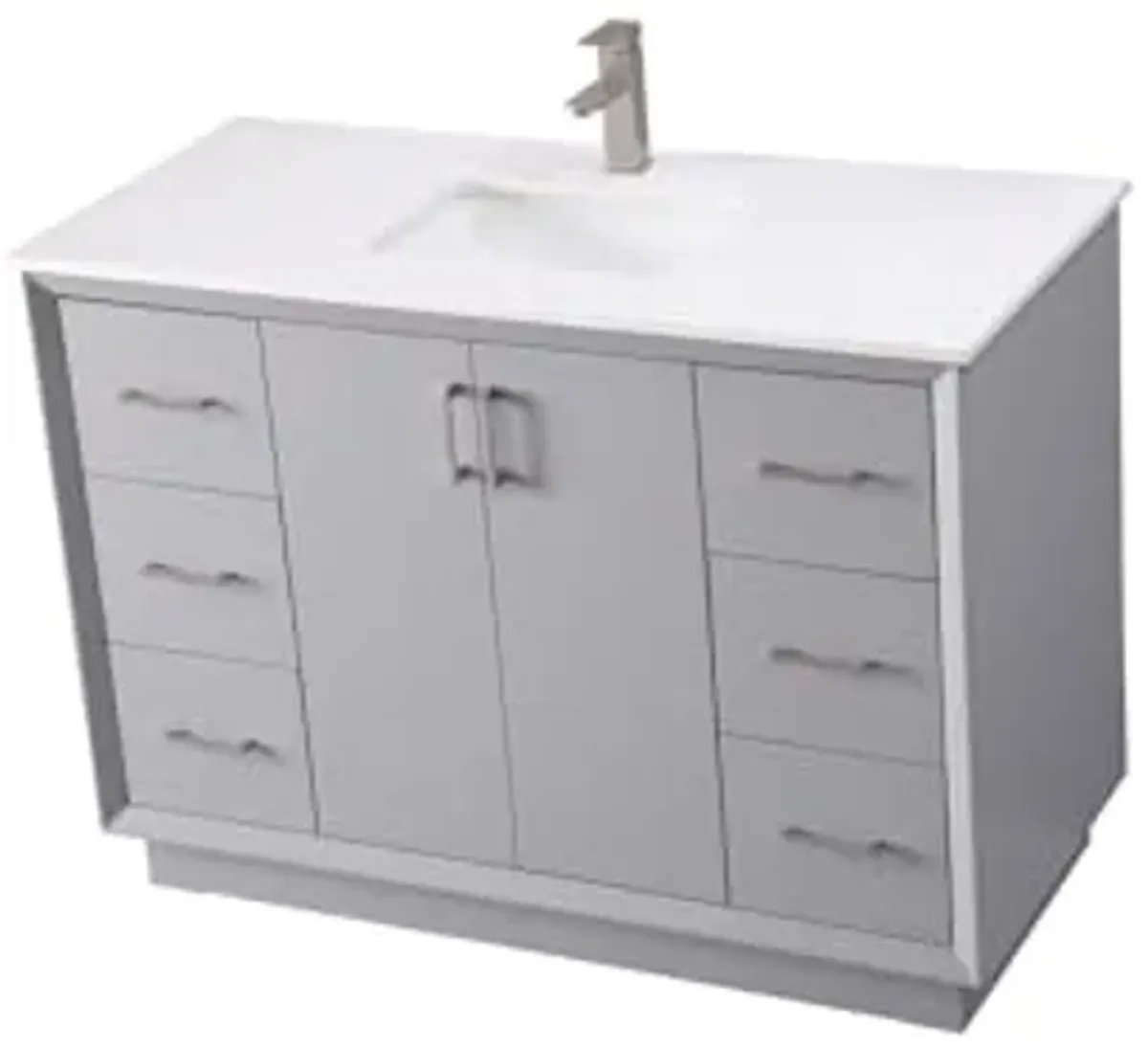 Elegant Lighting 48 Inch Single Bathroom Vanity in Grey