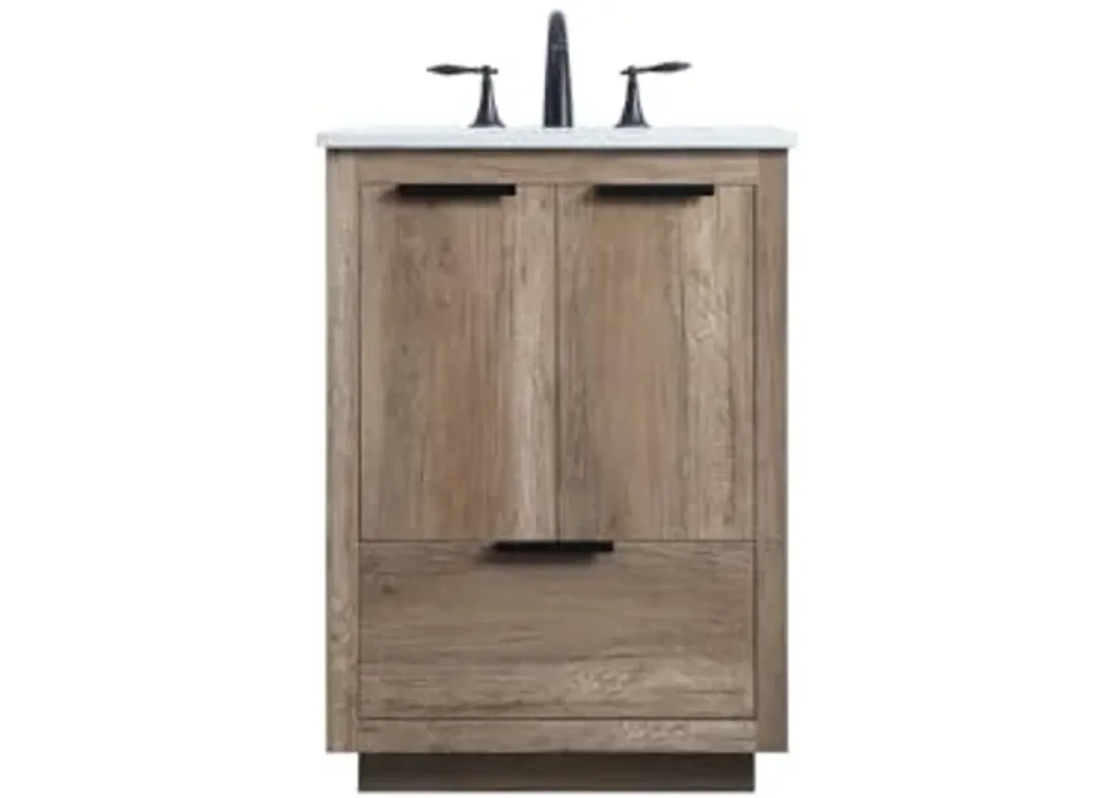 Elegant Lighting 24 Inch Single Bathroom Vanity in Natural Oak