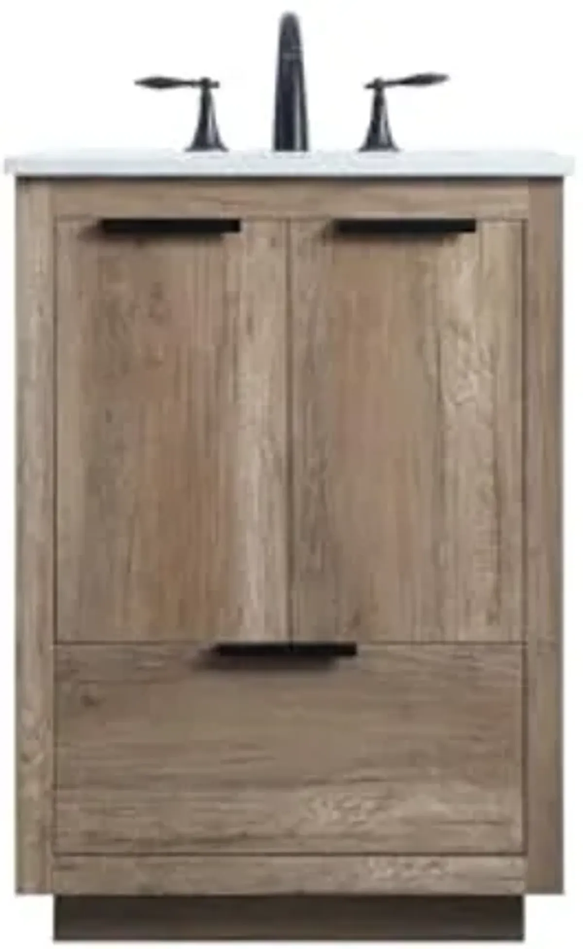 Elegant Lighting 24 Inch Single Bathroom Vanity in Natural Oak