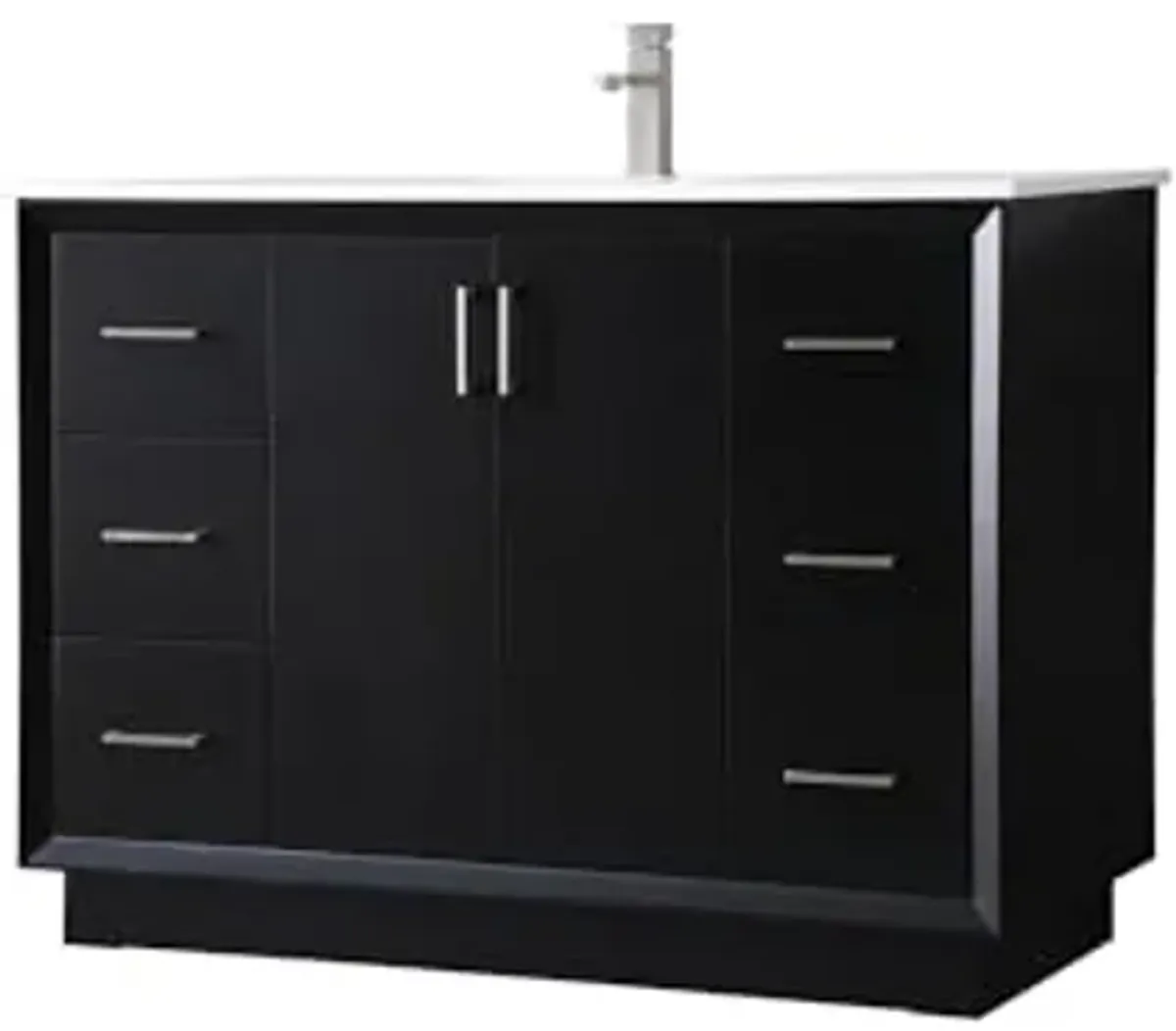 Elegant Lighting 48 Inch Single Bathroom Vanity in Black