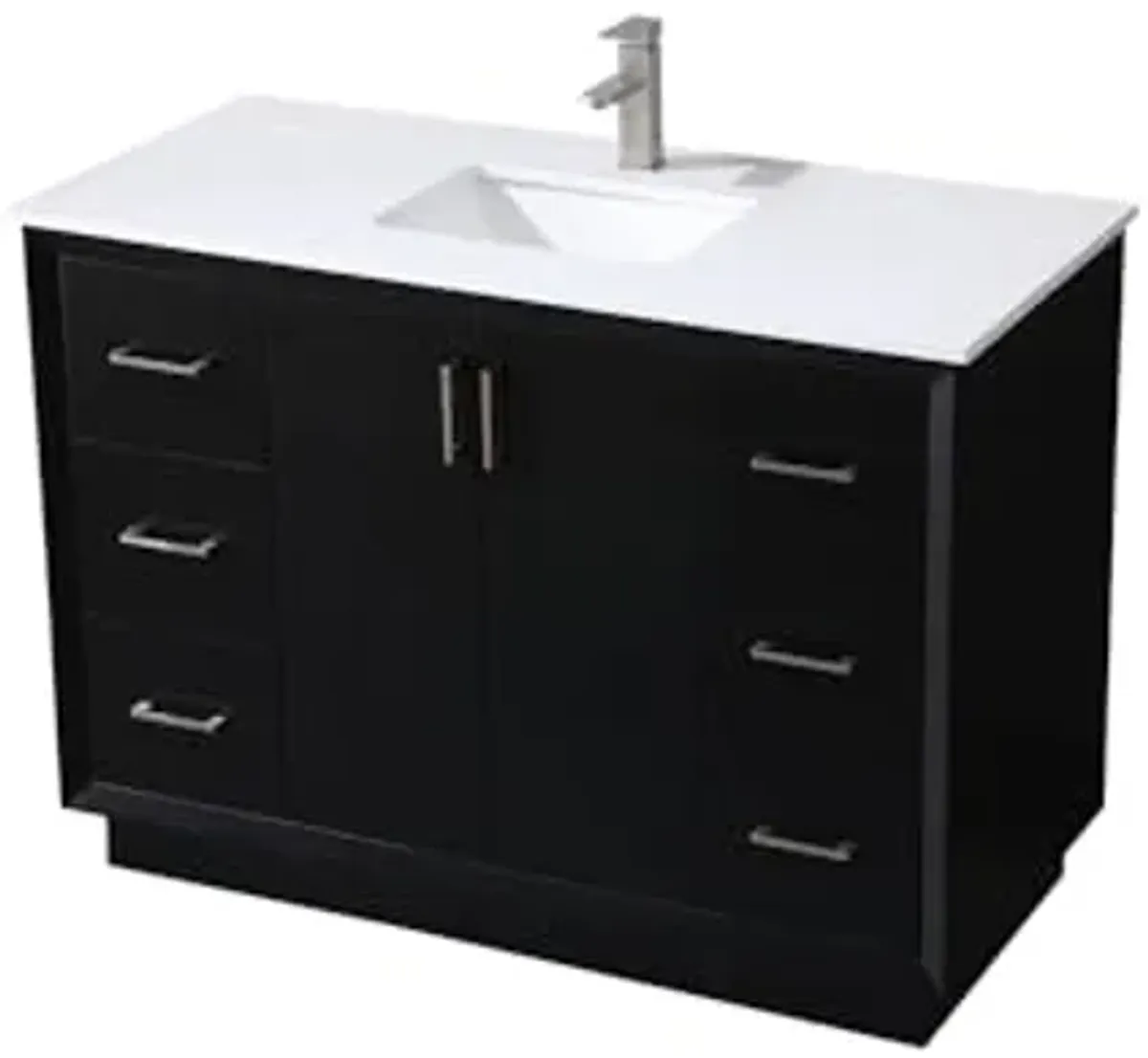 Elegant Lighting 48 Inch Single Bathroom Vanity in Black