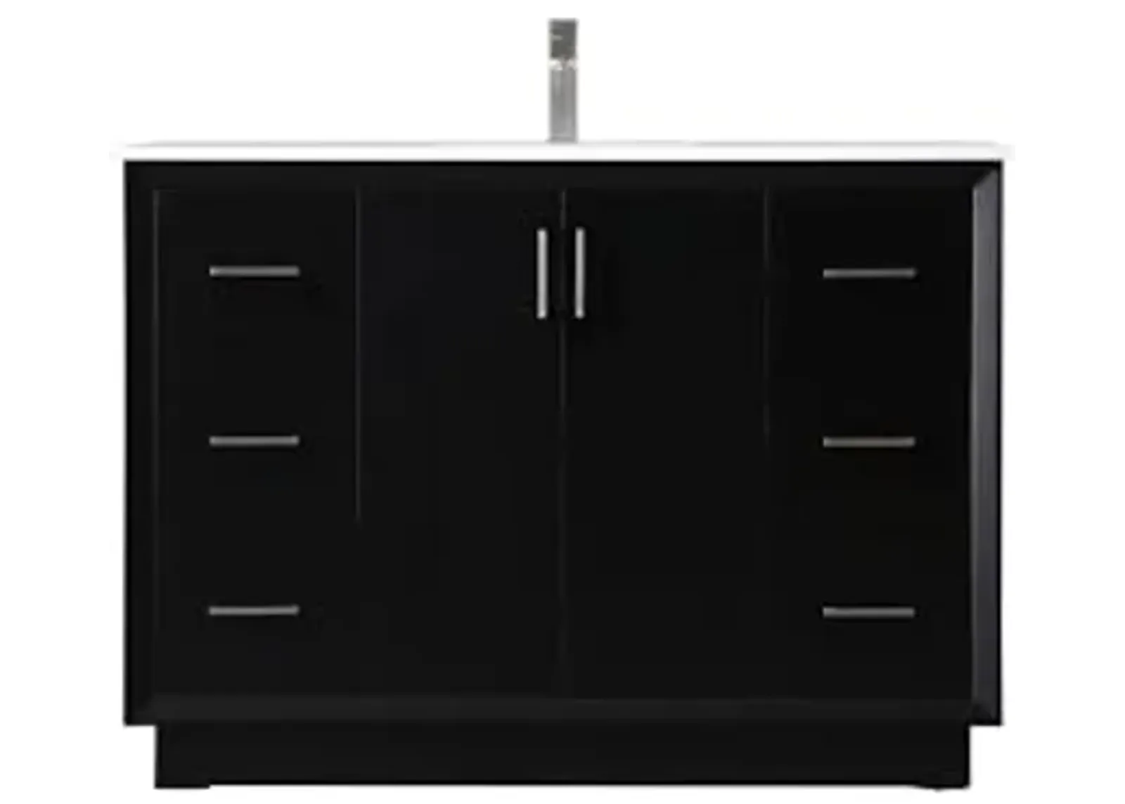 Elegant Lighting 48 Inch Single Bathroom Vanity in Black