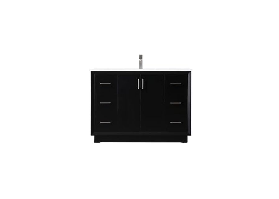 Elegant Lighting 48 Inch Single Bathroom Vanity in Black