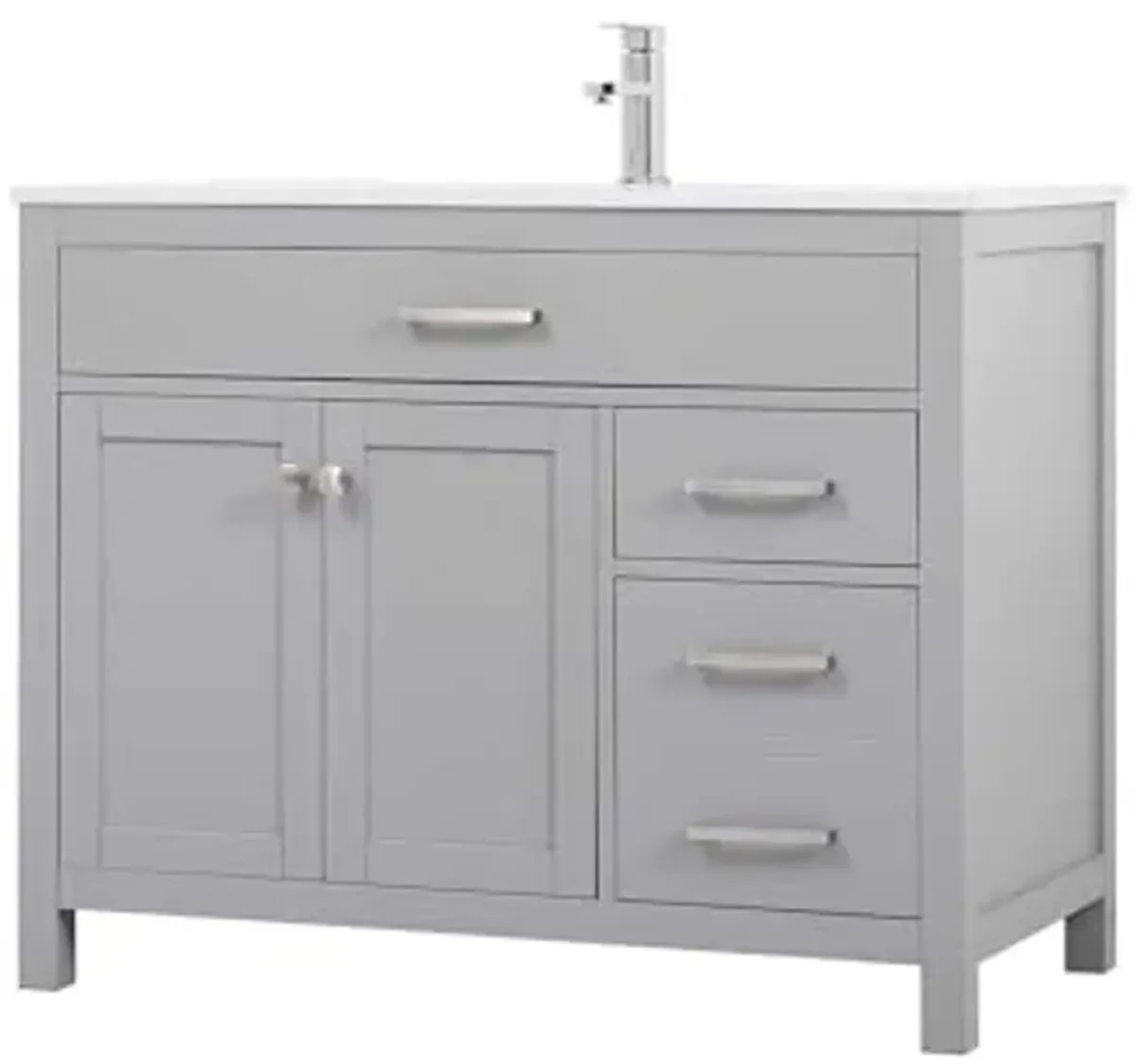 Elegant Lighting 42 Inch Single Bathroom Vanity in Grey