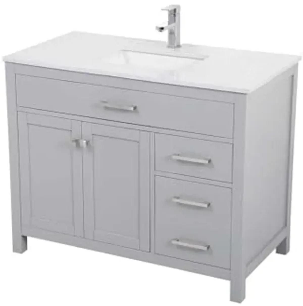 Elegant Lighting 42 Inch Single Bathroom Vanity in Grey