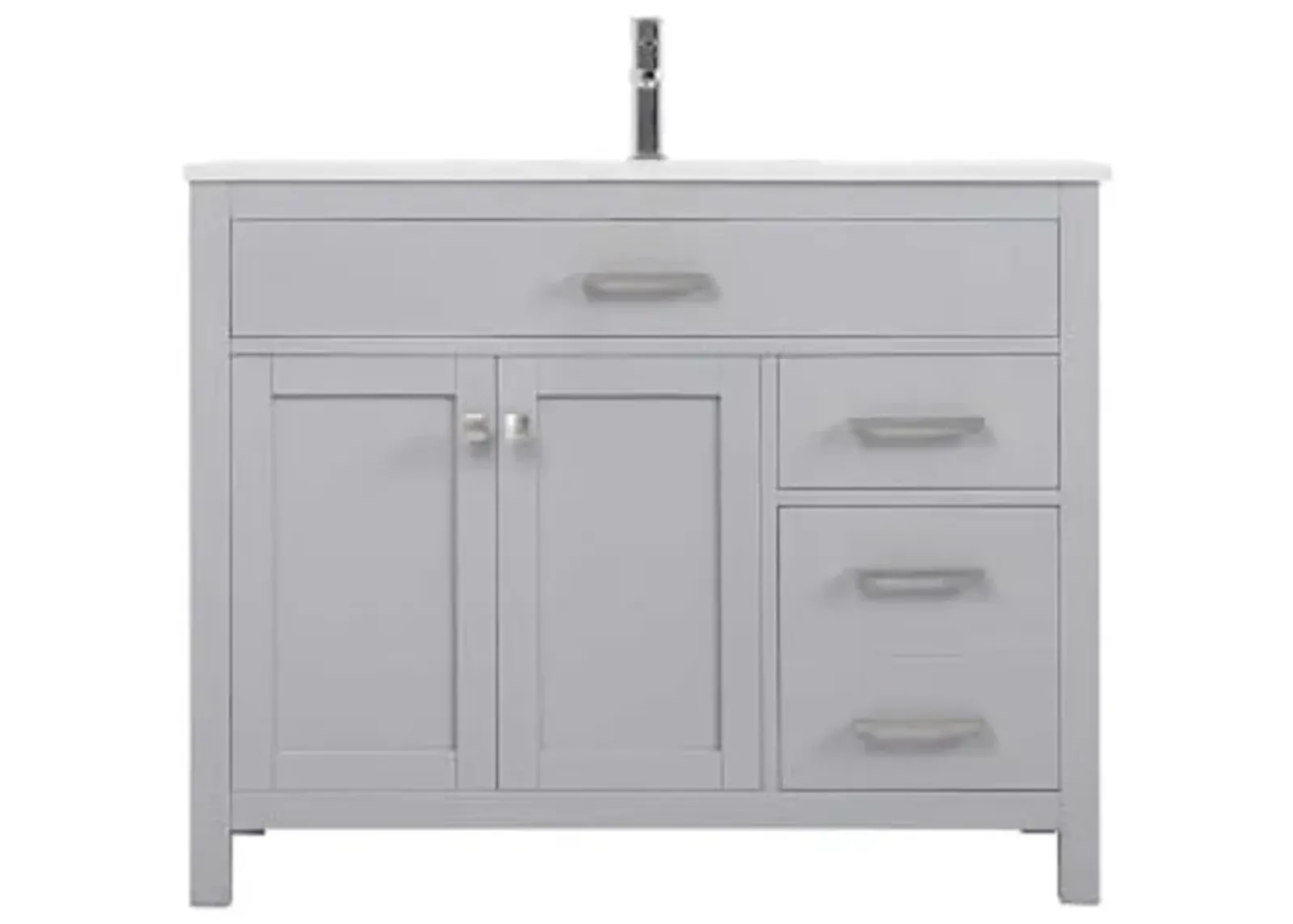 Elegant Lighting 42 Inch Single Bathroom Vanity in Grey