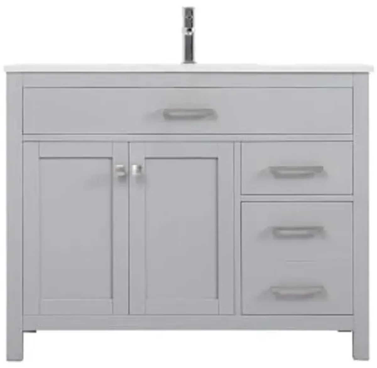 Elegant Lighting 42 Inch Single Bathroom Vanity in Grey