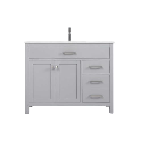 Elegant Lighting 42 Inch Single Bathroom Vanity in Grey