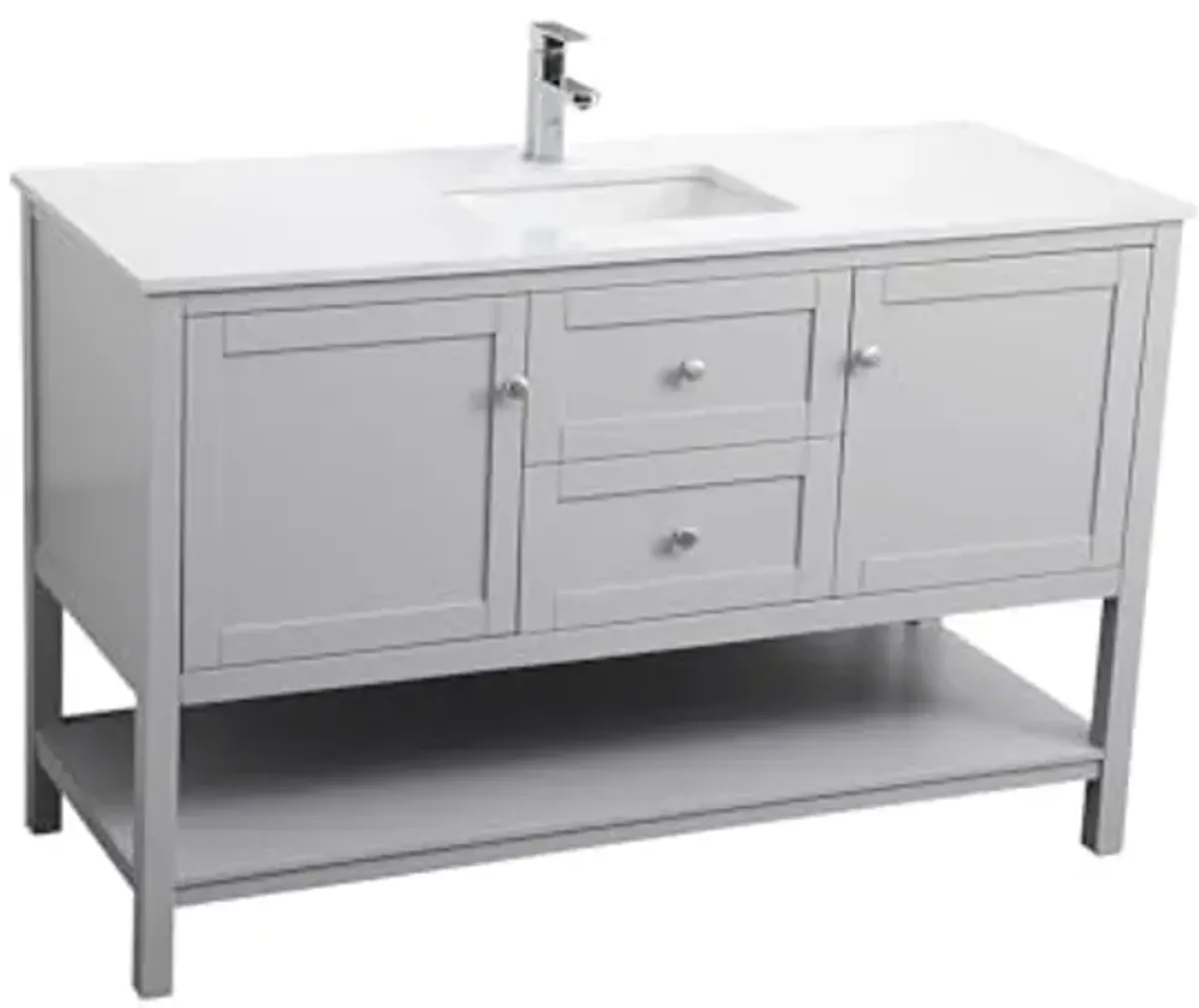 Elegant Lighting 54 Inch Single Bathroom Vanity in Grey