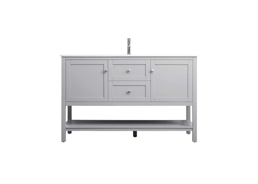 Elegant Lighting 54 Inch Single Bathroom Vanity in Grey