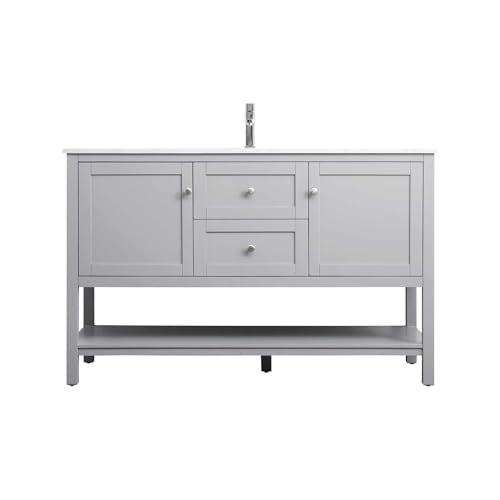 Elegant Lighting 54 Inch Single Bathroom Vanity in Grey