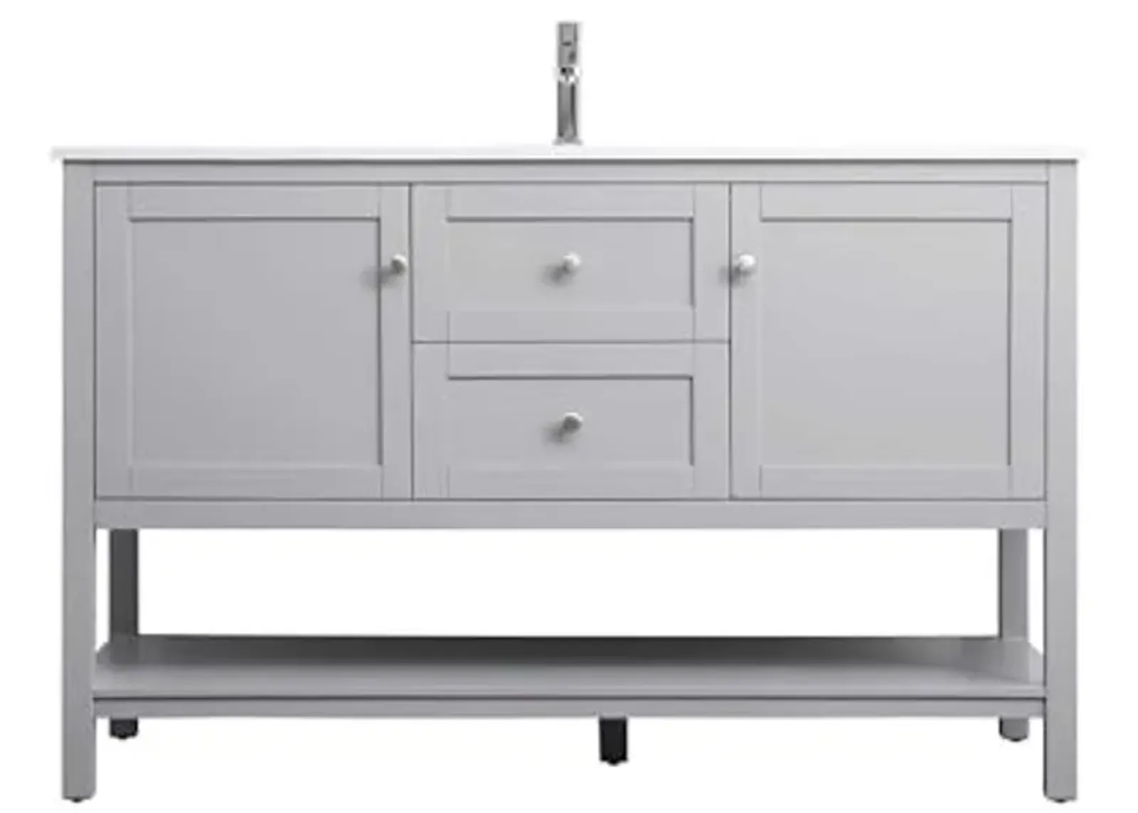 Elegant Lighting 54 Inch Single Bathroom Vanity in Grey