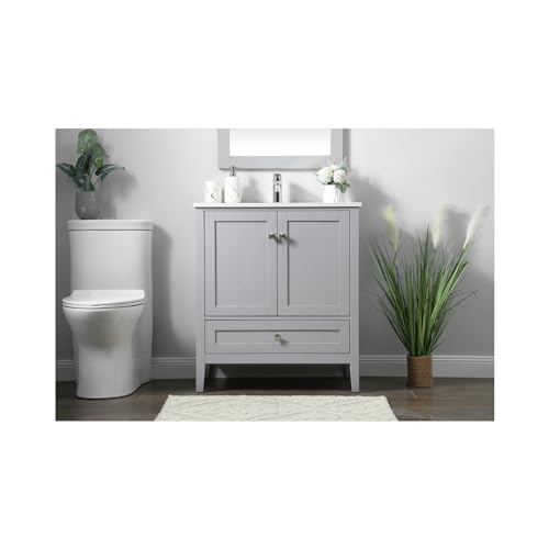 Elegant Lighting 30 Inch Single Bathroom Vanity in Grey