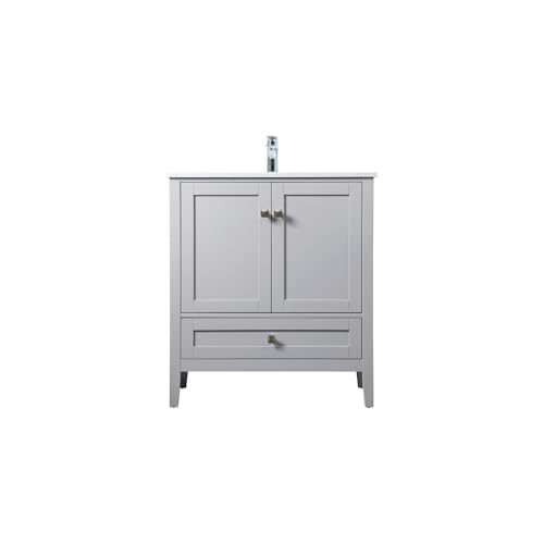 Elegant Lighting 30 Inch Single Bathroom Vanity in Grey