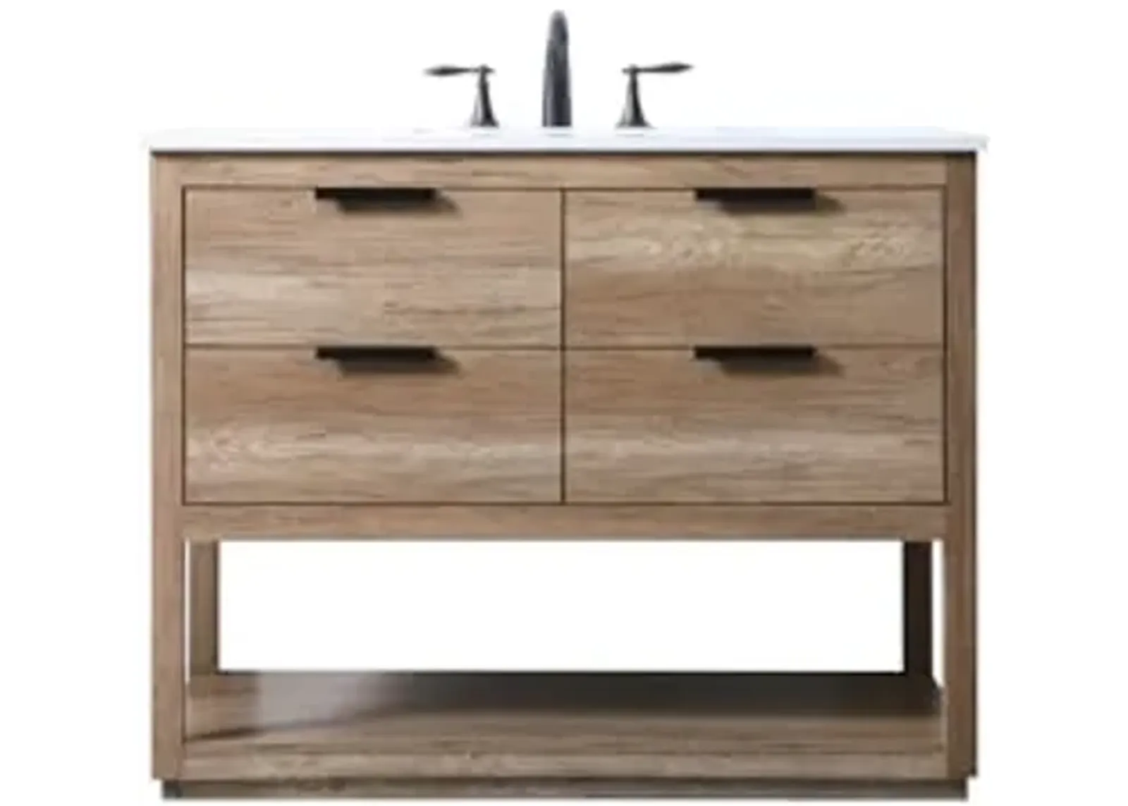 Elegant Lighting 42 Inch Single Bathroom Vanity in Natural Oak