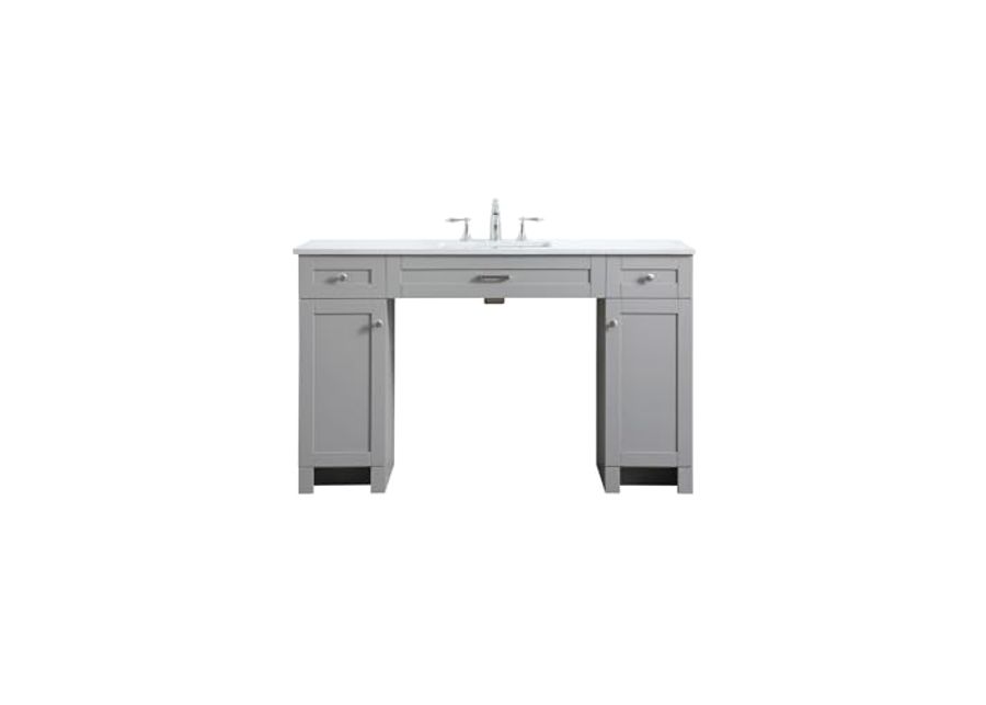 Elegant Lighting 54 Inch Ada Compliant Bathroom Vanity in Grey