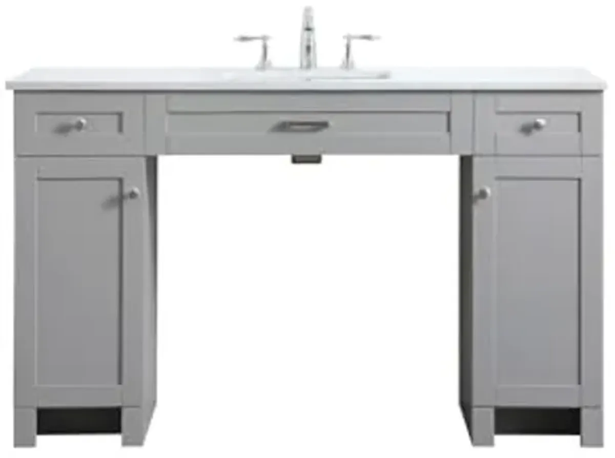 Elegant Lighting 54 Inch Ada Compliant Bathroom Vanity in Grey