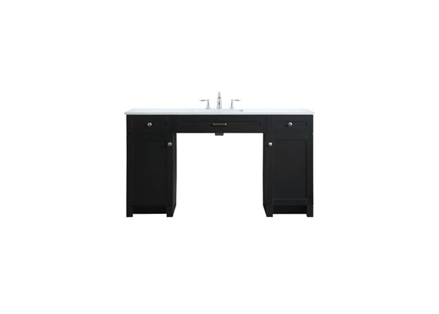 Elegant Lighting 60 Inch Ada Compliant Bathroom Vanity in Black