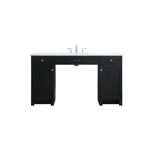 Elegant Lighting 60 Inch Ada Compliant Bathroom Vanity in Black