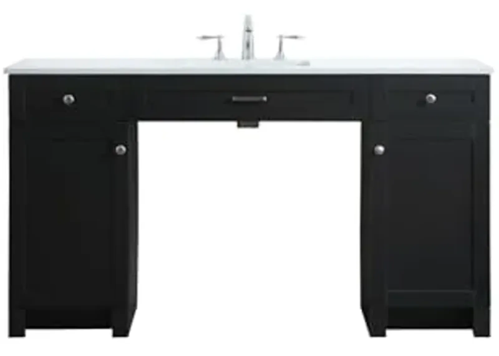 Elegant Lighting 60 Inch Ada Compliant Bathroom Vanity in Black