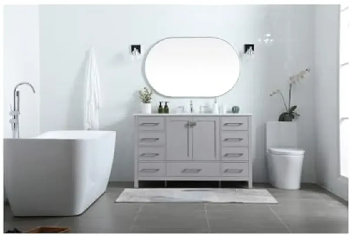 Elegant Lighting 54 Inch Single Bathroom Vanity in Grey