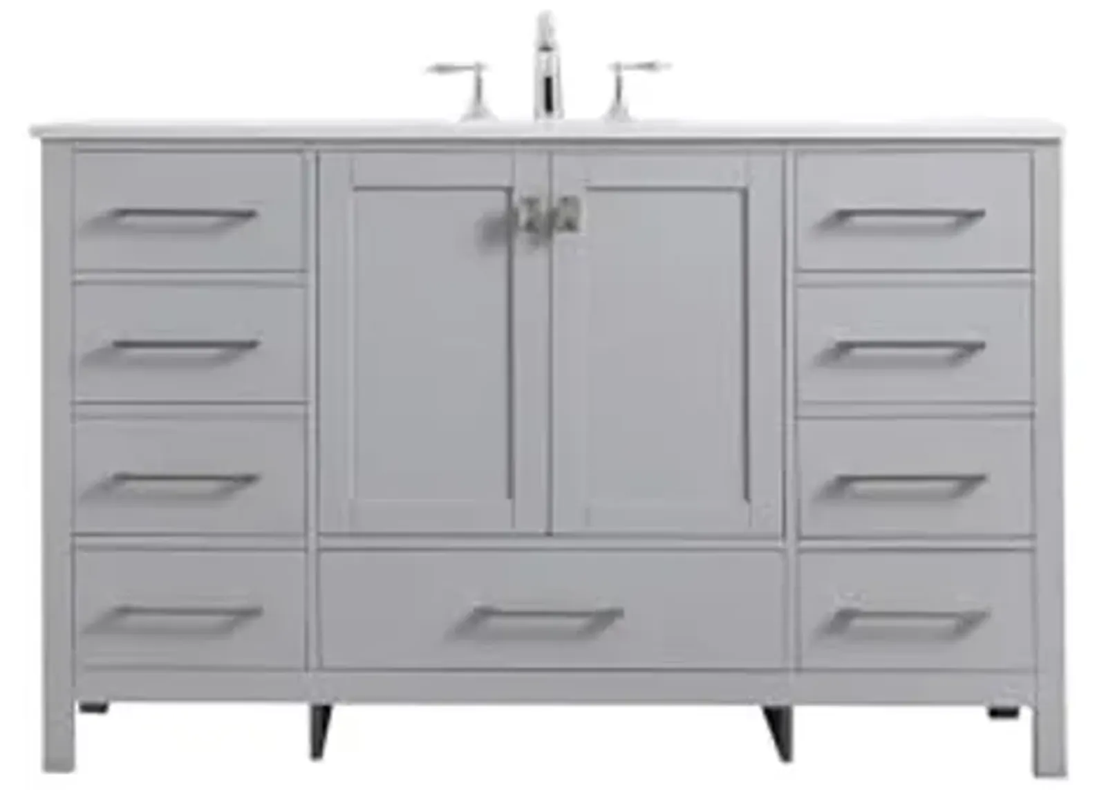 Elegant Lighting 54 Inch Single Bathroom Vanity in Grey