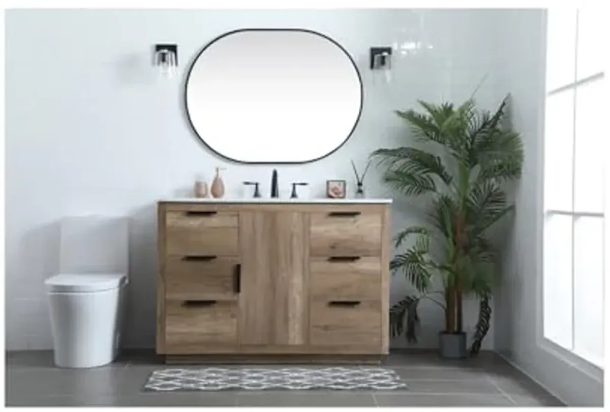 Elegant Lighting 48 Inch Single Bathroom Vanity in Natural Oak