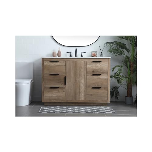 Elegant Lighting 48 Inch Single Bathroom Vanity in Natural Oak