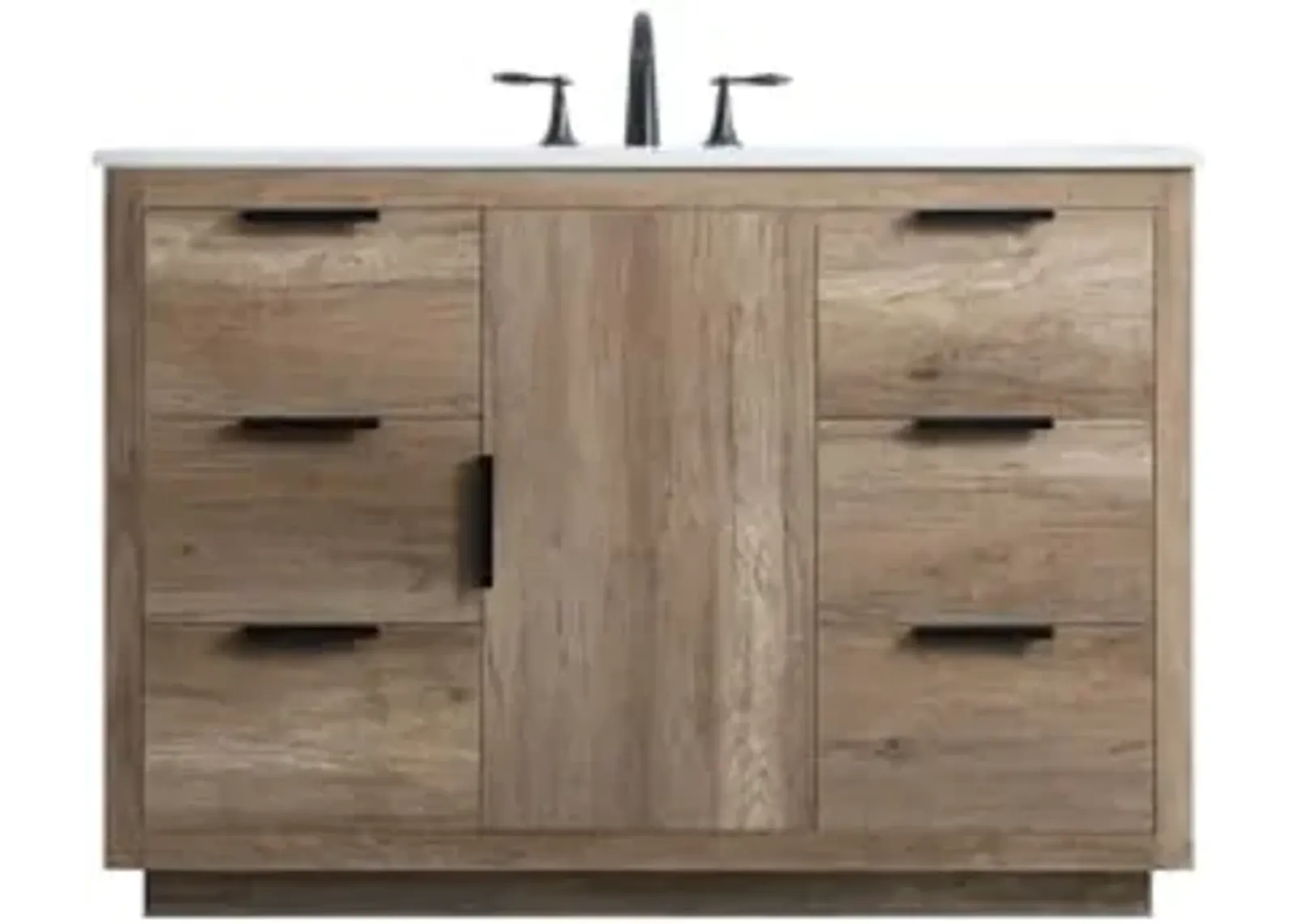 Elegant Lighting 48 Inch Single Bathroom Vanity in Natural Oak