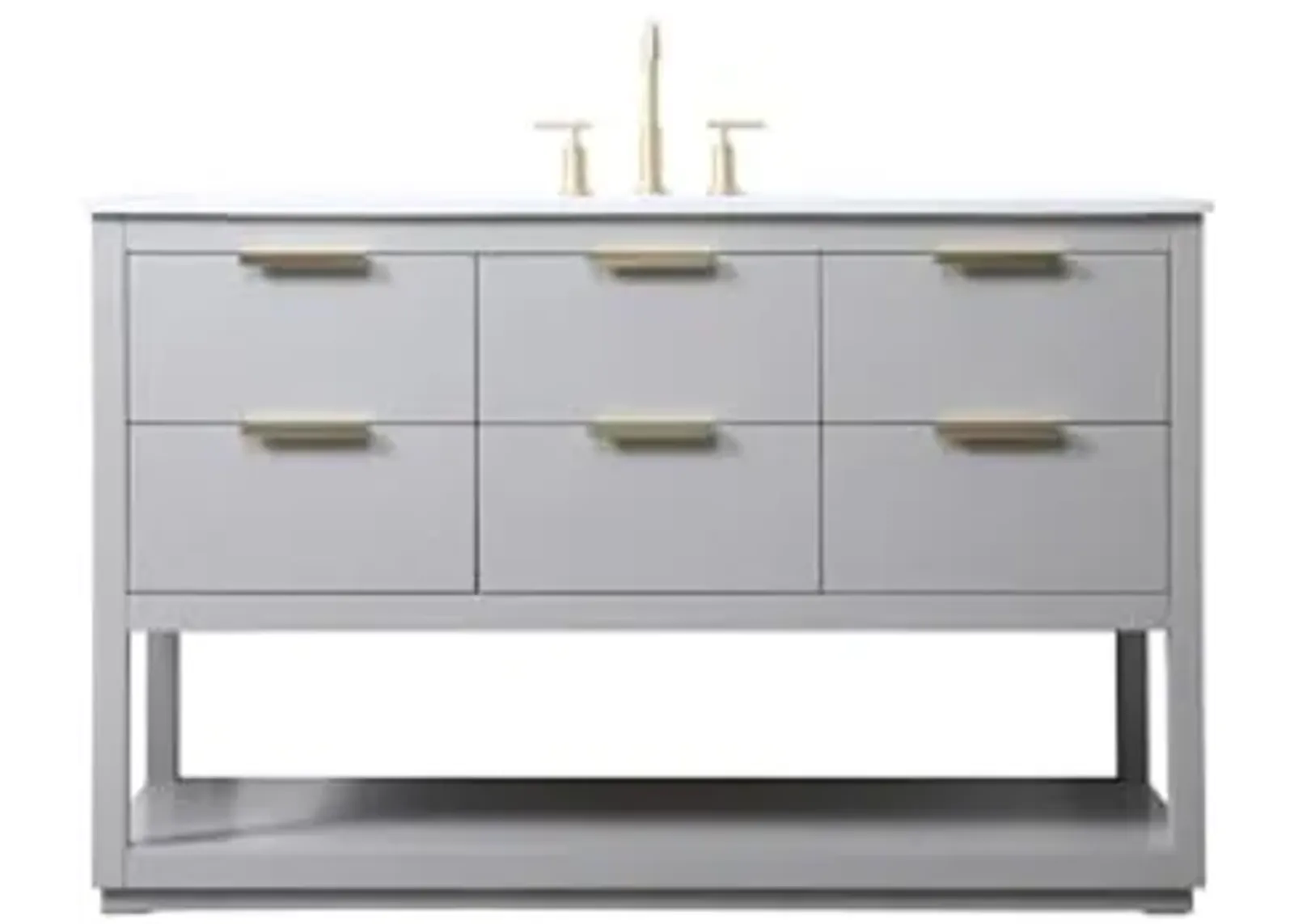 Elegant Lighting 54 Inch Single Bathroom Vanity in Grey