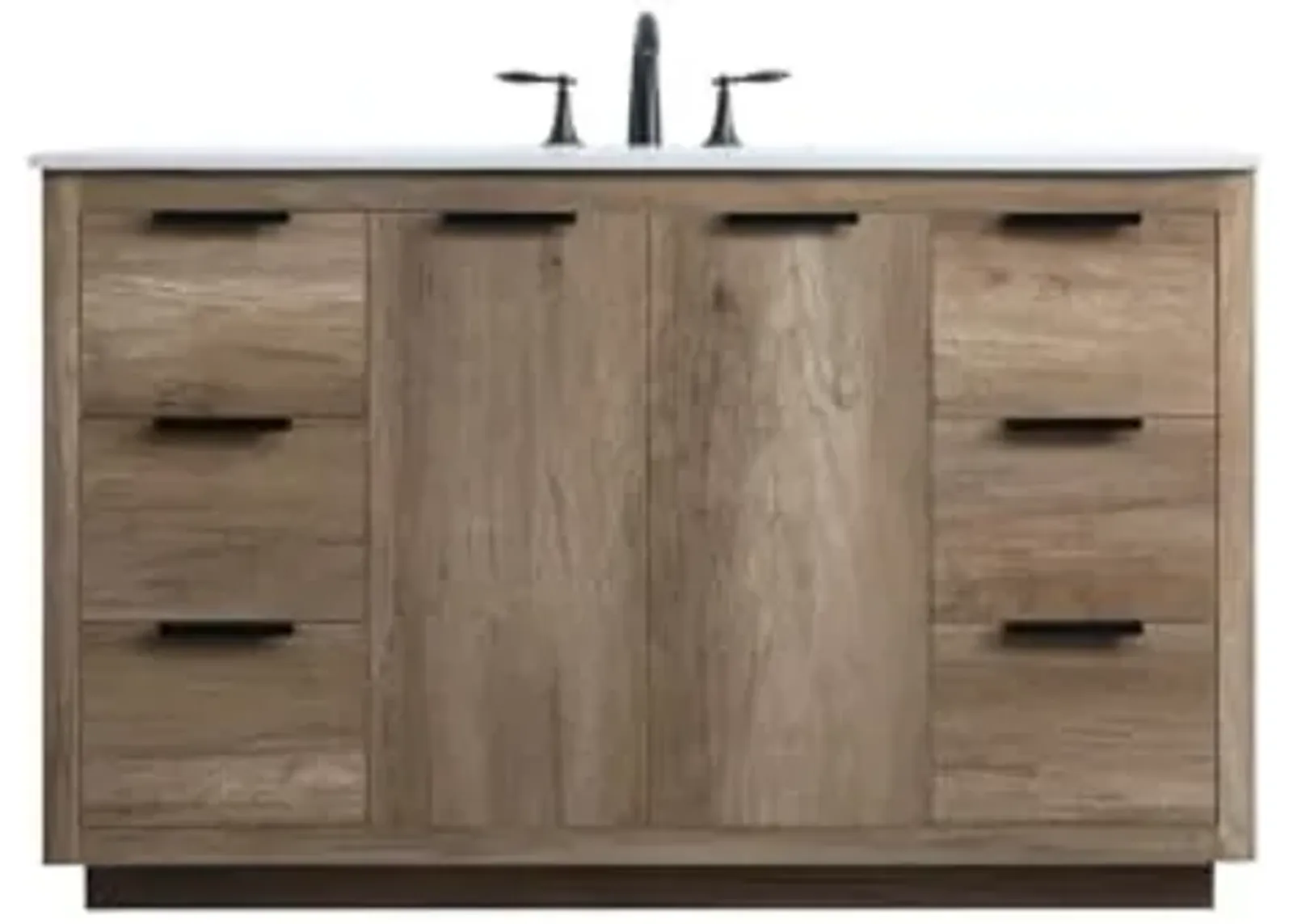 Elegant Lighting 54 Inch Single Bathroom Vanity in Natural Oak